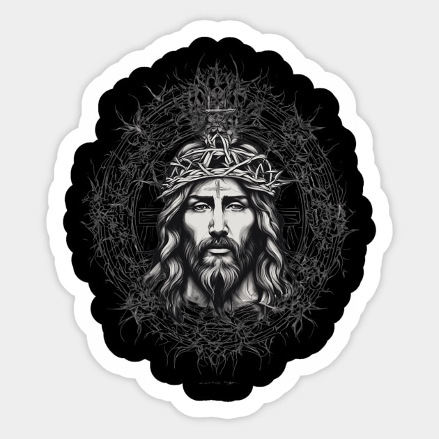 Jesus Christ the Redeemer Sticker by animegirlnft